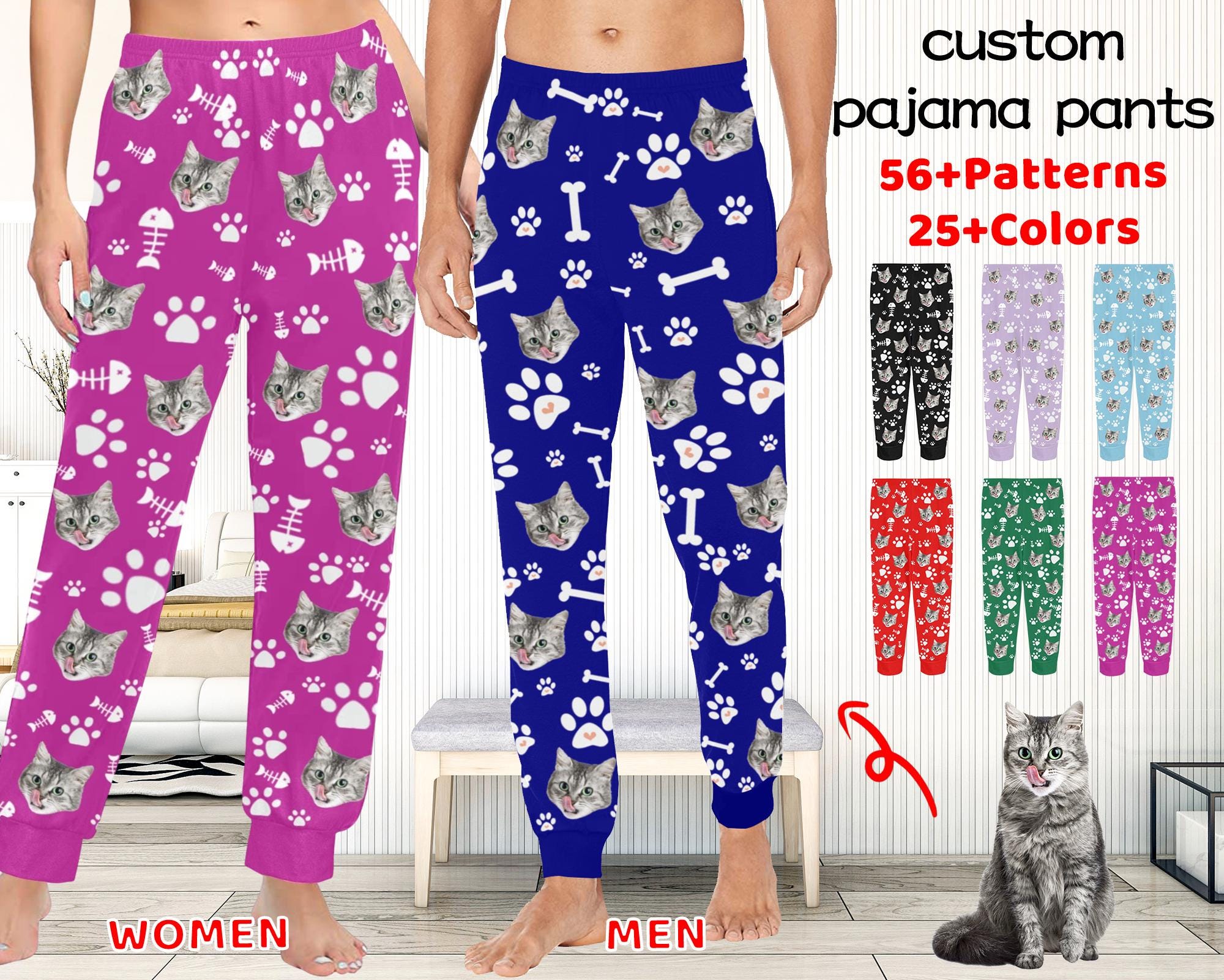 Cat pajamas men hotsell