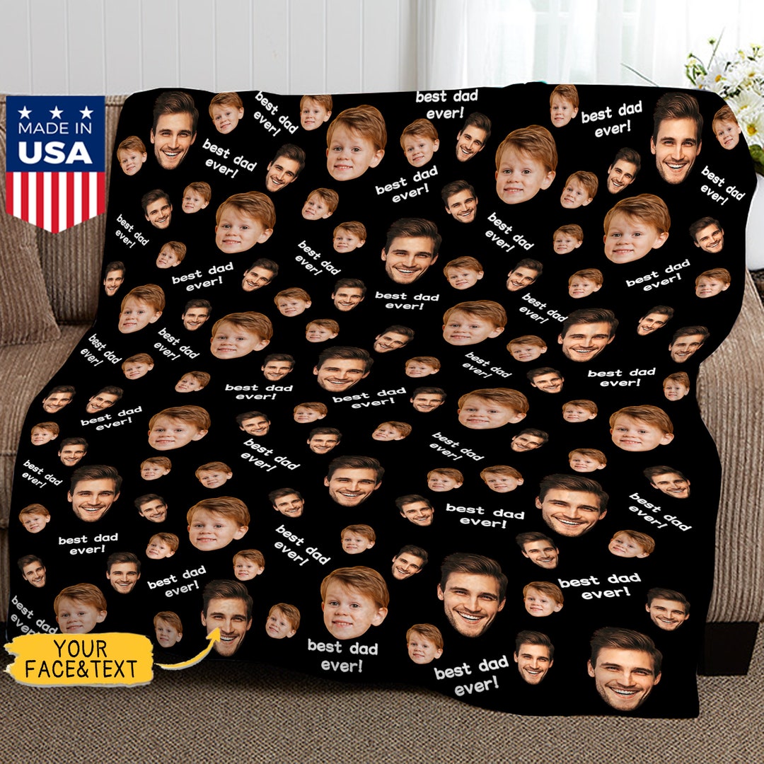 Father's Day Blanket Gift,best Dad Ever Blanket,personalized Picture