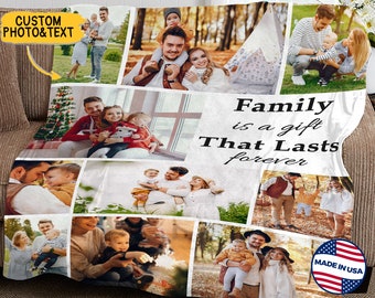 Personalized Picture Blanket,Custom Photo Blanket,Face blanket,Photo Blanket for Adult,Family Photo Blanket,Family Memories,Christmas Gifts