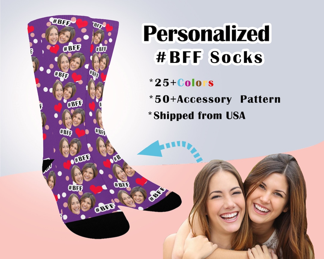 Custom Face Socks best Friend Socks,photo Socks,custom Printed Socks, Picture Socks, Best Friend