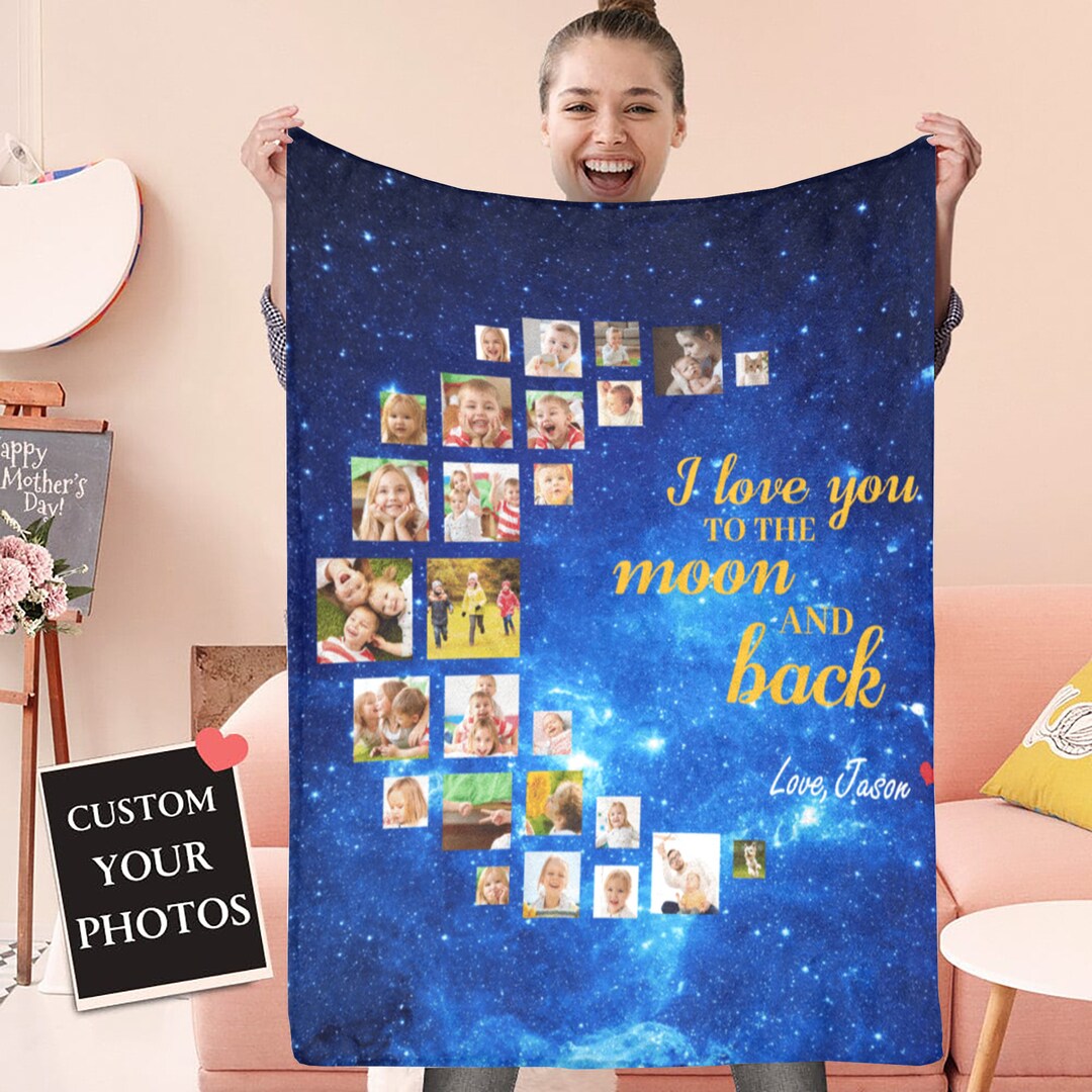Custom Photo Blanket,personalized Photo Blanket,mother's Day Gift