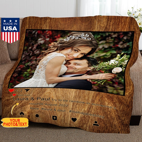 Personalized Picture Blanket Song Etsy