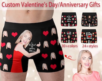 Personalized Gift for Him/Boyfriend/Husband,Custom Boxer Briefs,Face Underwear,Custom Men underwear,Valentines/Birthday Gift for Boyfriend