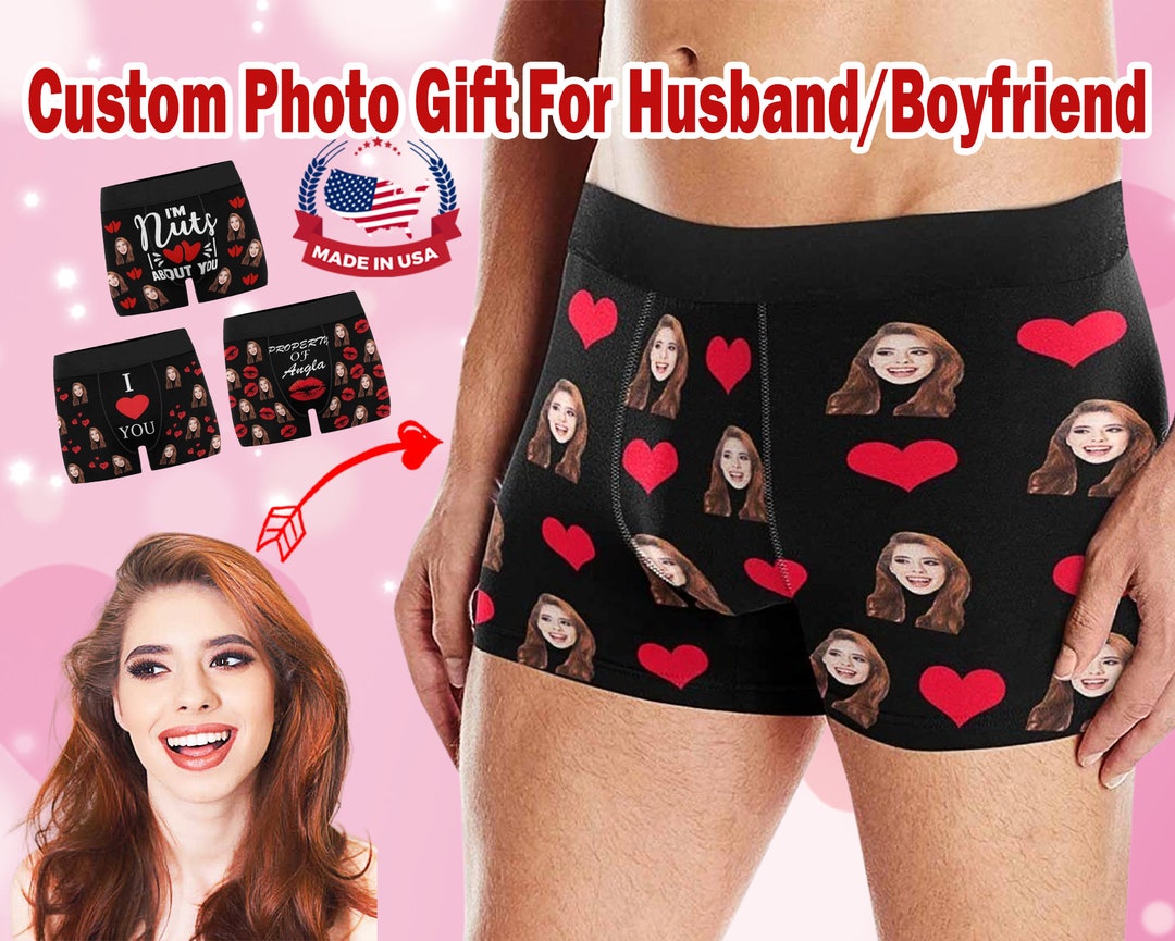 Personalized Boxer With Face,custom Boxer Brief,custom Men Underwear