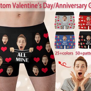 Custom Mens Underwear Valentines Gift for Him Valentines Gift Boyfriend  Valentines Day Pants Valentines Day Underwear 
