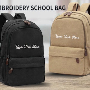 Sac à dos brodé pour la rentrée, Cartable personnalisé, Sac à dos décontracté personnalisé, Cartable personnalisé, Cadeau personnalisé pour garçon, fille, enfant