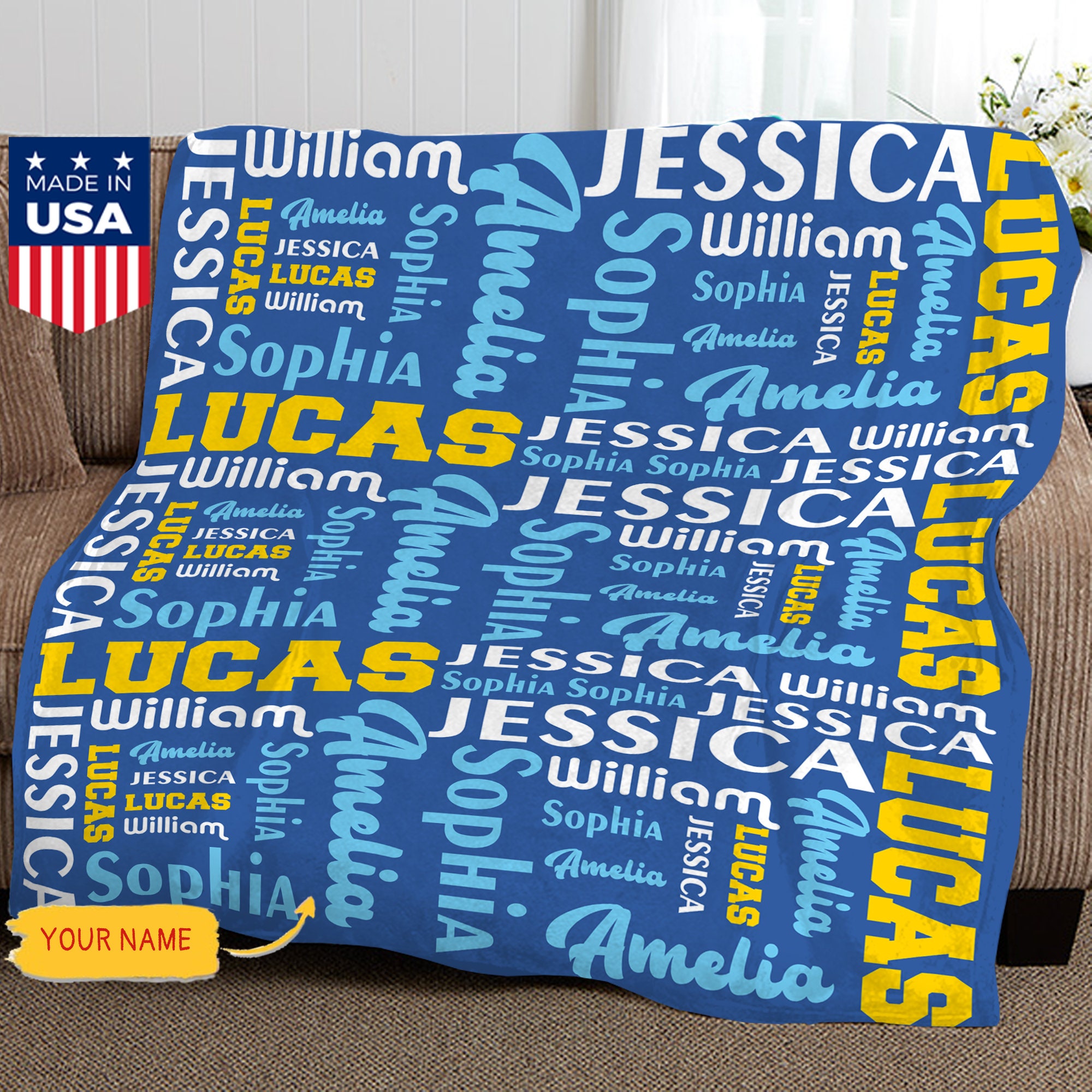 Custom Baby Name Blanket for Kidsnewborns Baby 30 X 40 Inches Etsy