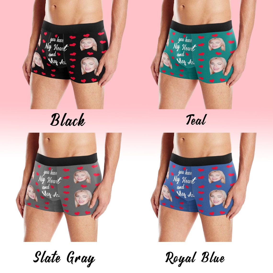 Custom Briefs Personalized Face Boxer Briefs, Custom Photo Underwear, Anniversary ...