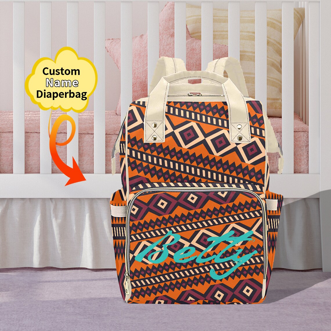 Personalized Diaper Bag Boy Bohemian Style Diaper Bag Etsy