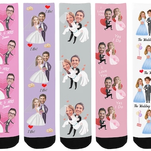 Custom Wedding Socks-Custom Face Socks ,Personalized Socks,Custom Bride Socks, Custom Printed Socks,Funny Socks,Custom Wedding Gift