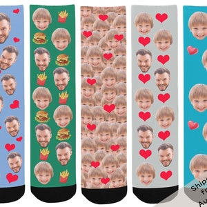 Custom Father&#39;s Day Socks,Personalized Socks,Photo Socks,Funny Socks,Gift for Him,Gift for Daddy,Father&#39;s Day Gift For Dad/Grandpa/Men