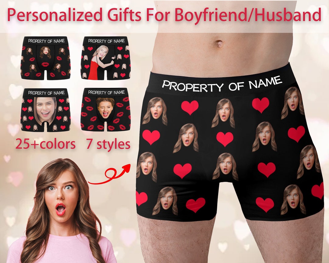 Personalized Photo Gift for Boyfriend/husband,custom Boxer Briefs