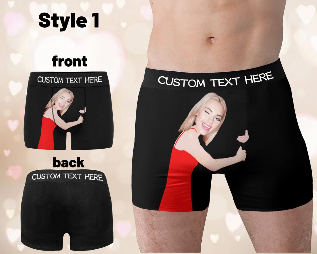 Custom Briefs Personalized Face Boxer Briefs, Custom Photo Underwear, Anniversary ...