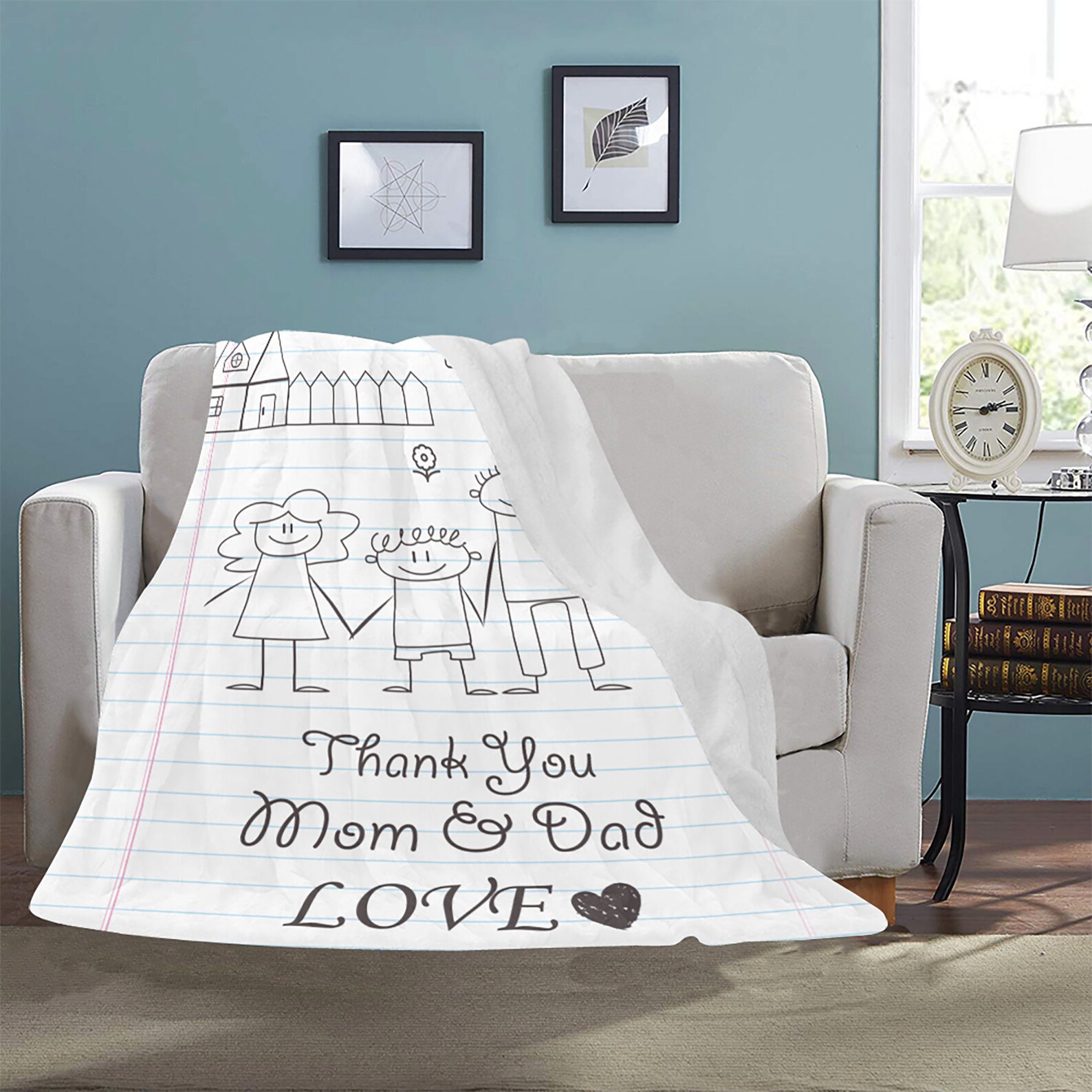 Personalized Children Blanket for kids with handwriting letter | Etsy