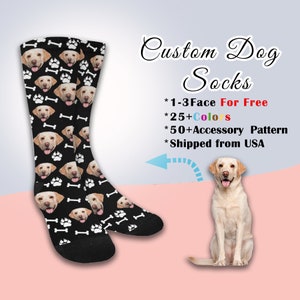 Custom Dog Socks,Custom Face Socks,Picture Socks,Photo Socks,Socks with Face,Personalized Dog Gift Socks,Funny Dog Socks,Dog Lover Gift