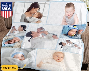 Individuelle Foto Decke, personalisiertes Geschenk für Mama