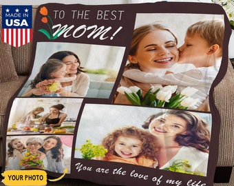Custom Photo Blanket, Mother's Day Gift, Super Soft