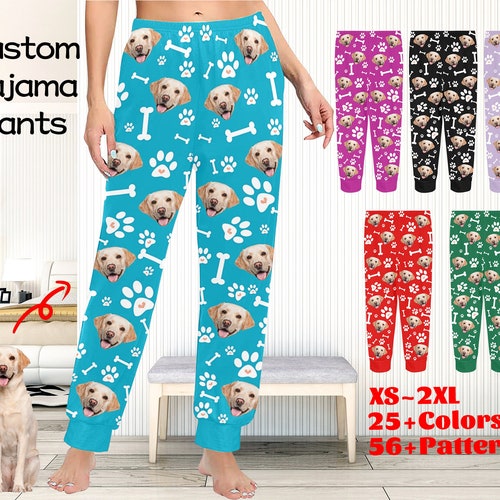 Personalized Pajama Pantscustom Pants Pajamascustom Dog Pj Etsy