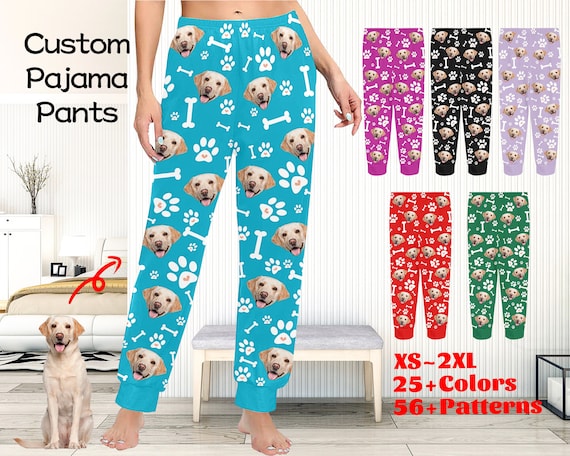 Personalized Pajama Pants,custom Pants Pajamas,custom Dog Pj Pants