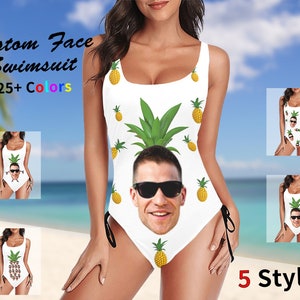 Custom Face Swimwear/Personalize Bachelorette Swimsuit/Women Swimsuit/Bride bathing Suit/Bachelorette Squad bathing suit/One Piece