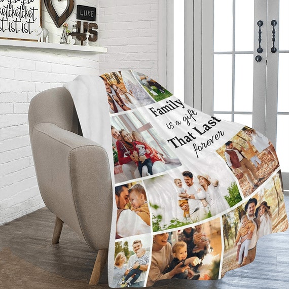 Personalized Picture Blanket custom Photo Blanket face Blanket photo Blanket for Adult family Photo Blanket family Memories christmas Gifts Etsy