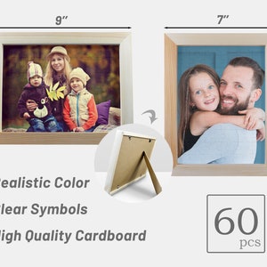 May include: A 60-piece jigsaw puzzle in a wooden frame with a photo of a family. The puzzle is 7 inches by 9 inches.
