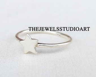 Sterling Silver Star Ring, Everydaywear Silver Ring, Beautiful Filigree Ring, Gift For Girlfriend, Gift For Her, Gift For Mom,Christmas Gift