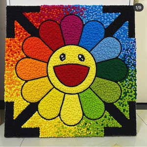 Back in stockDIY Pom-Pom Crafts for Takashi Murakami Flower Wall Art more than enough pomsGift with purchase included Black Arrow