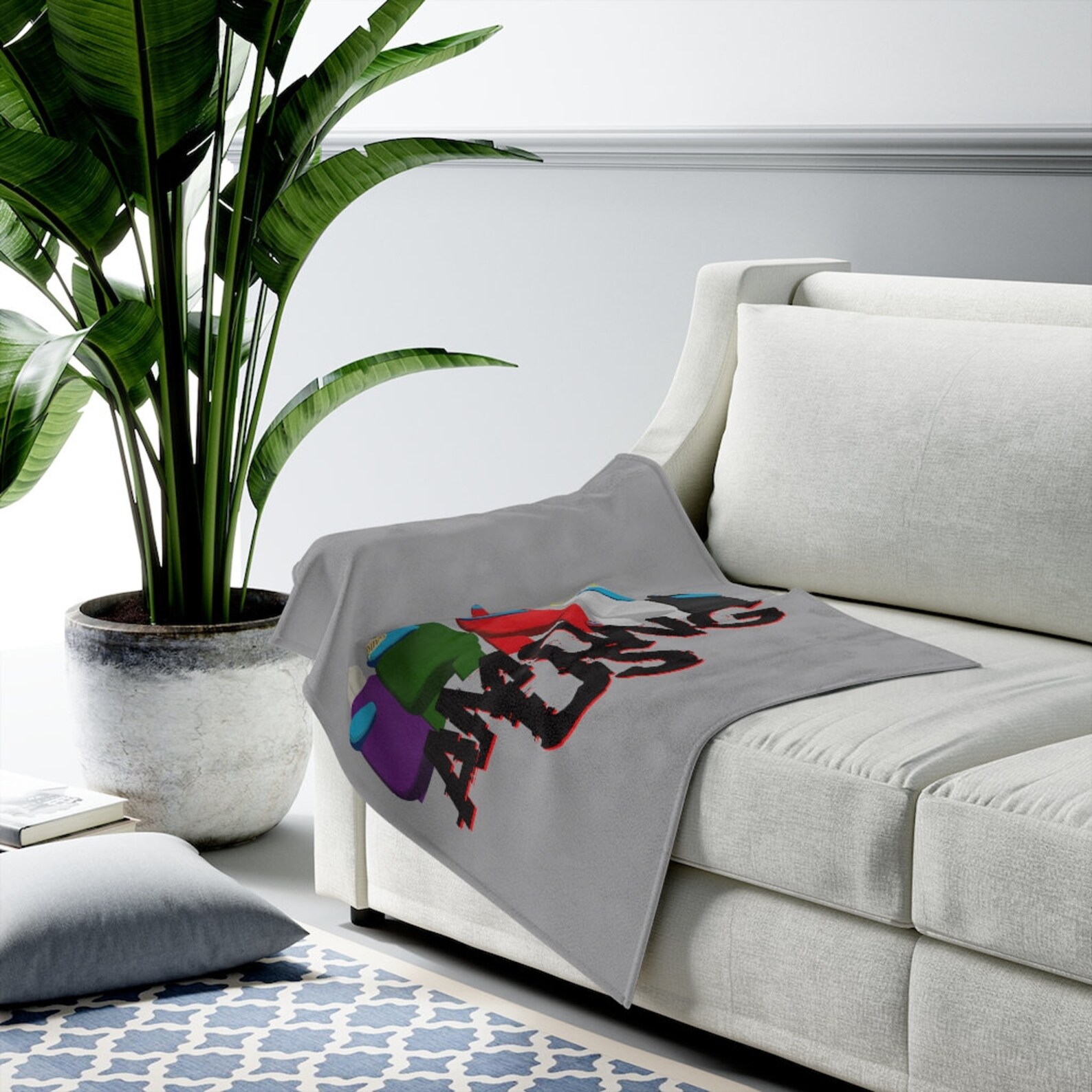 AMONG US Blanket Velveteen Plush Blanket Impostor Gamer Kids Etsy