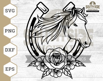 Download Floral Horse Svg Etsy