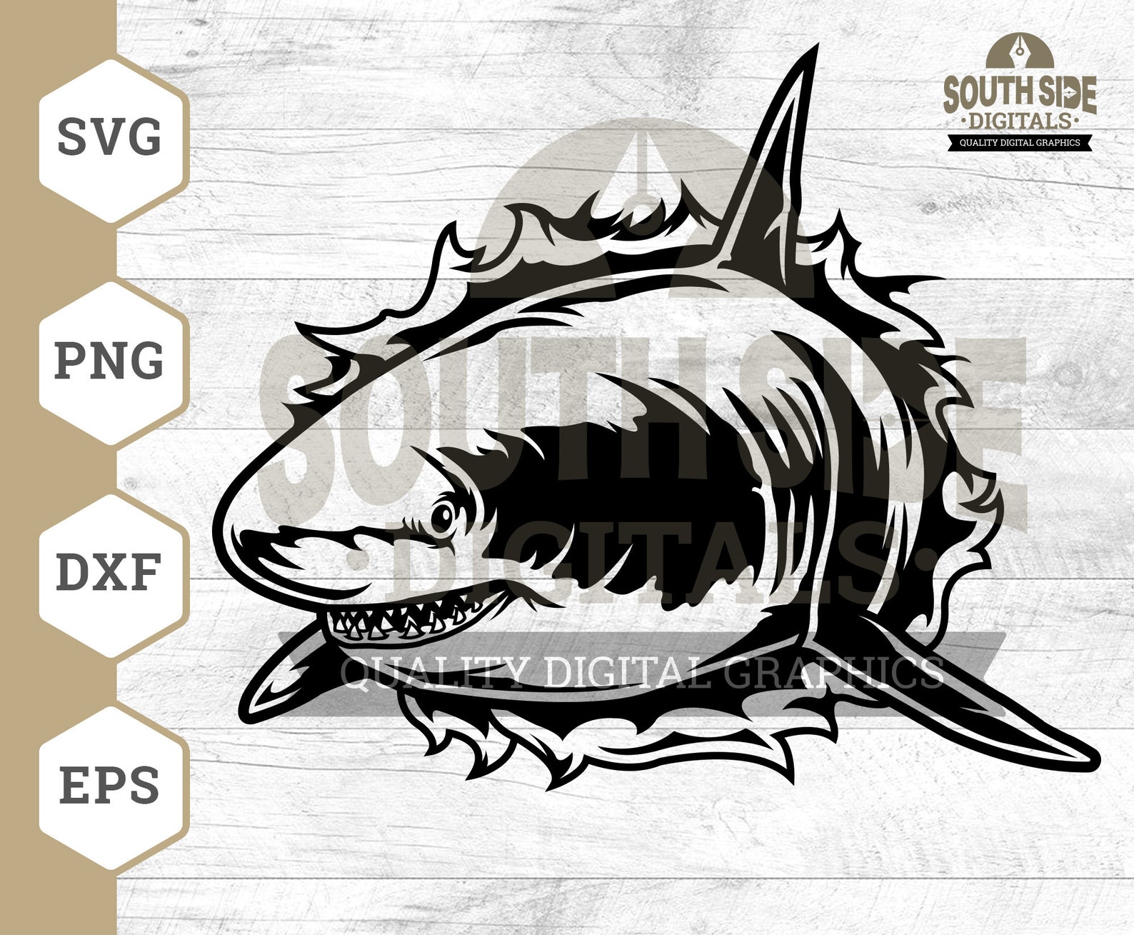 Shark SVG File Wild Shark Svg Shark in Ocean Svg Shark - Etsy