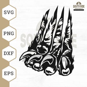 Wolf Claw Svg, Angry Wolf svg, Wild Wolf svg, Scary Wolf svg, Wolf Claw Shirt, Wolf Clipart, Wolf Claw Png, Cutting Files, DXF File