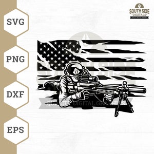 US Sniper SVG-Dateien, Scharfschütze svg, Scharfschützengewehr svg, US Soldat svg, Militär svg, Scharfschützengewehr Cut File, Scharfschütze png, Sniper Cut File