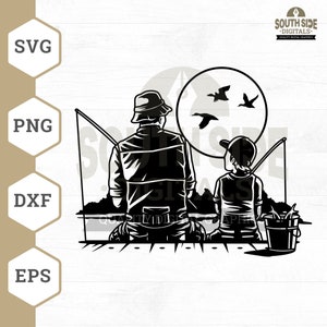 Father and Son Fishing svg, Fishing Buddy svg, Father and Son svg, Fishing svg, Family Bonding svg, Father and Son Cliparts, Fishing Shirt