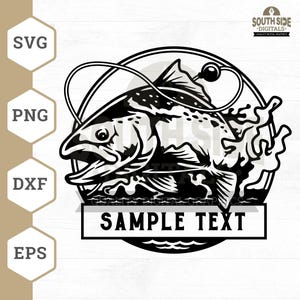 Salmon Fishing Svg, Salmon Fish Svg, Fishing Svg, Outdoor Fishing Svg, Salmon Fishing Png, Fishing Cricut, Salmon Fish Dxf, Salmon Fish Eps