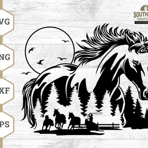 Laufpferd Svg Pferd Clipart Laufende Pferd Silhouette Etsy