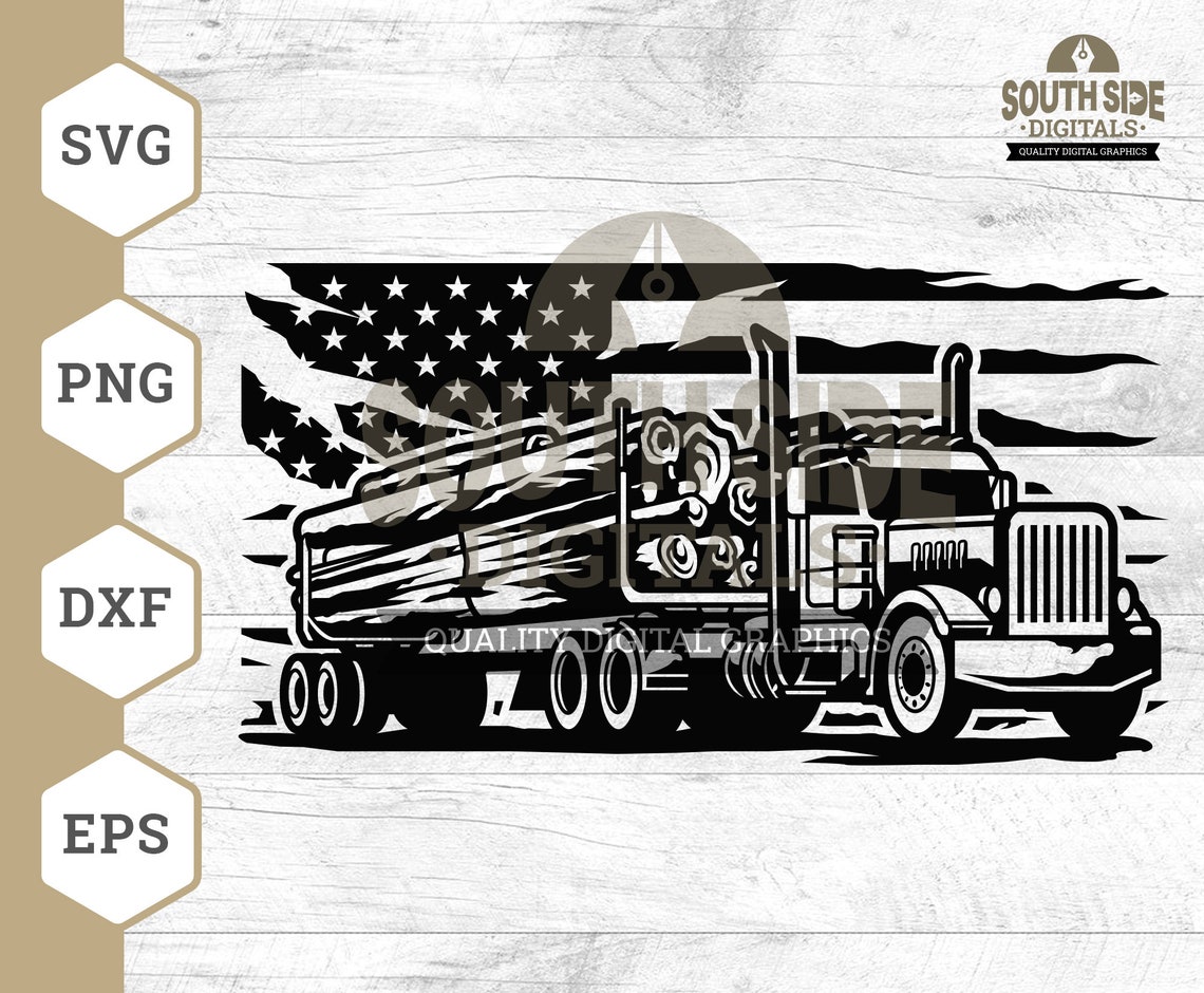 Big Truck Svg Log Truck Semi-truck Svg Truck Svg Transport - Etsy