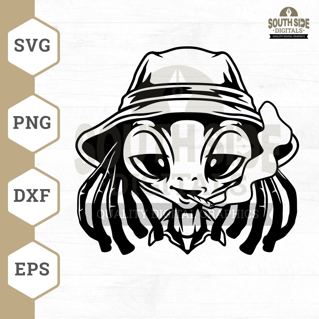 Smoking Alien Svg, Alien Smoking Svg, High Alien Svg, Smoking Alien Png ...
