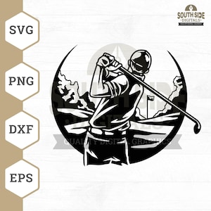 Male Golfer Svg, Golfing svg, Golfer svg, Golf Player svg, Golf svg, Golf Shirt, Golf Clipart, Golf Png, Golf Cut File, Golf silhouette, DXF