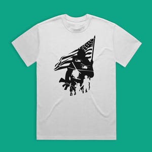 US Soldier with Flag SVG: Military Veteran Cut File (Digital Download) image 2