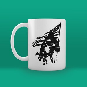 US Soldier with Flag SVG: Military Veteran Cut File (Digital Download) image 4