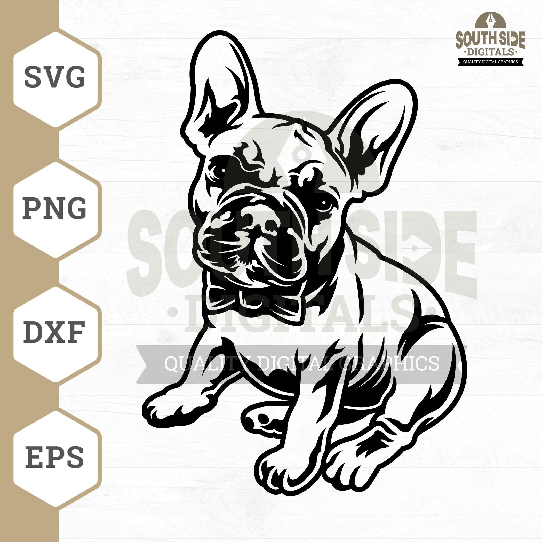 French Bulldog SVG File, Frenchie svg, Funny Dog Clipart, Pet Face png, Bulldog Breed Svg, Frenchie Clipart Prints, Cricut Cutting Files