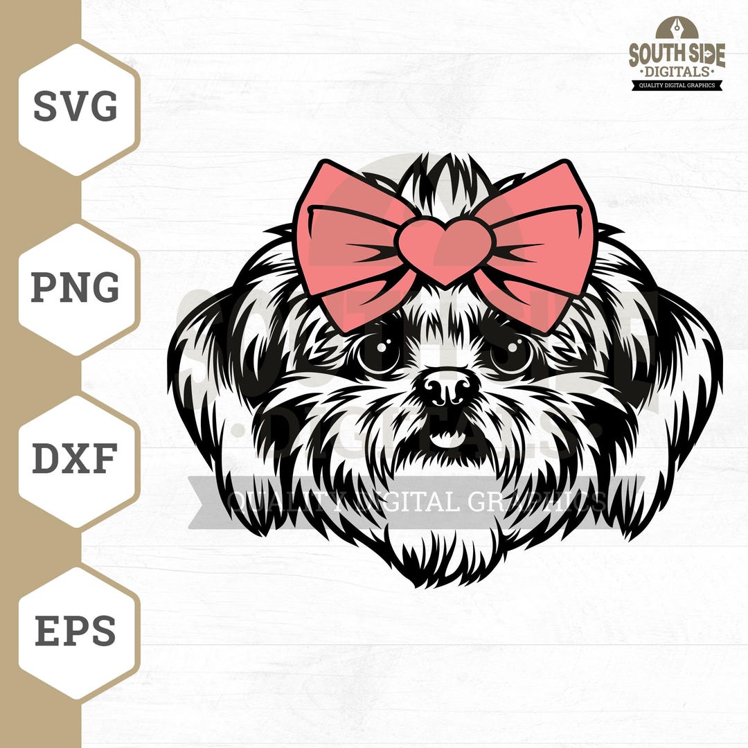 Shih Tzu SVG File, Shih Tzu Pup Svg, Cute Dog Svg, Dog Svg, Animal Pet ...