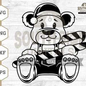 Santa Teddy Bear SVG File, Happy Teddy svg, Santa Teddy svg, Teddy Bear svg, Santa svg, Santa Teddy Shirt, Christmas Teddy Clipart
