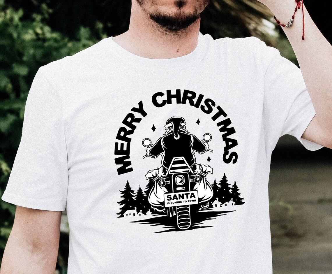 Santa Riding to Town SVG File Rider Santa Svg Biker Santa - Etsy