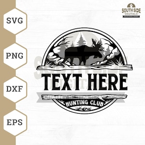 Moose Hunting SVG File: Mountain Clipart (Digital Download)