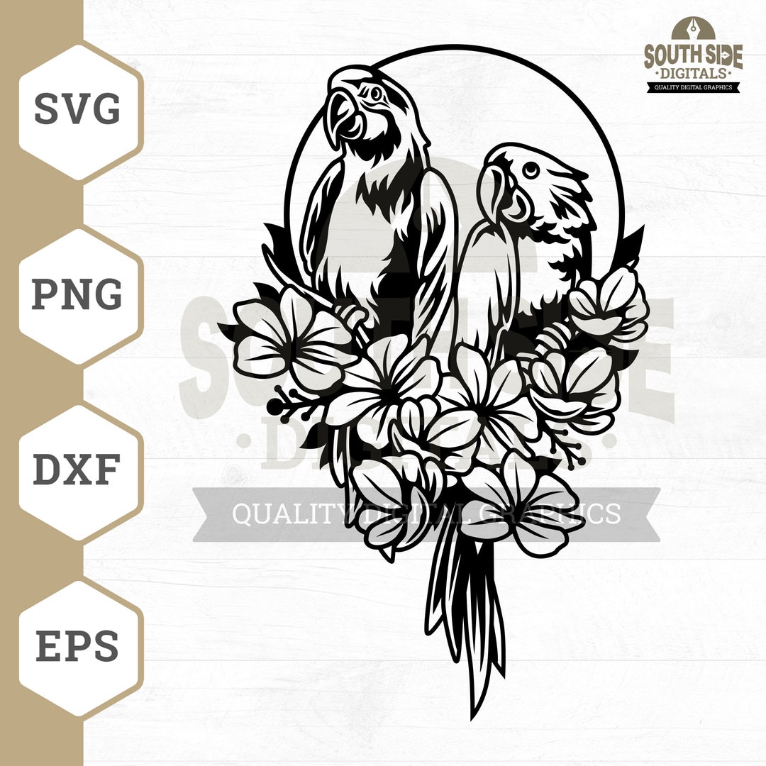 BlumenPapageienSvg, LiebesPapageienSvg, PapageienSvg, BlumenSvg