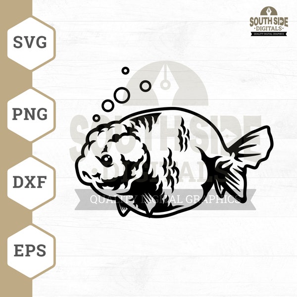 Ranchu Goldfish Svg, Cute Ranchu Svg, Goldfish Svg, Ornamental Fish Svg, Ranchu Png, Goldfish Clipart, Goldfish Cricut, Dxf File, Eps