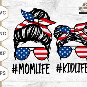 Mom Life svg, Mom Life Kid Life svg, Mom Life svg, Kid life svg, Mom and Daughter svg, Messy Bun svg, Cutting Files, Png