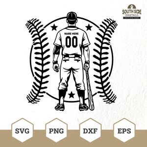 Baseball Player SVG Clipart, Batter (Digital Download - png, dxf, eps)